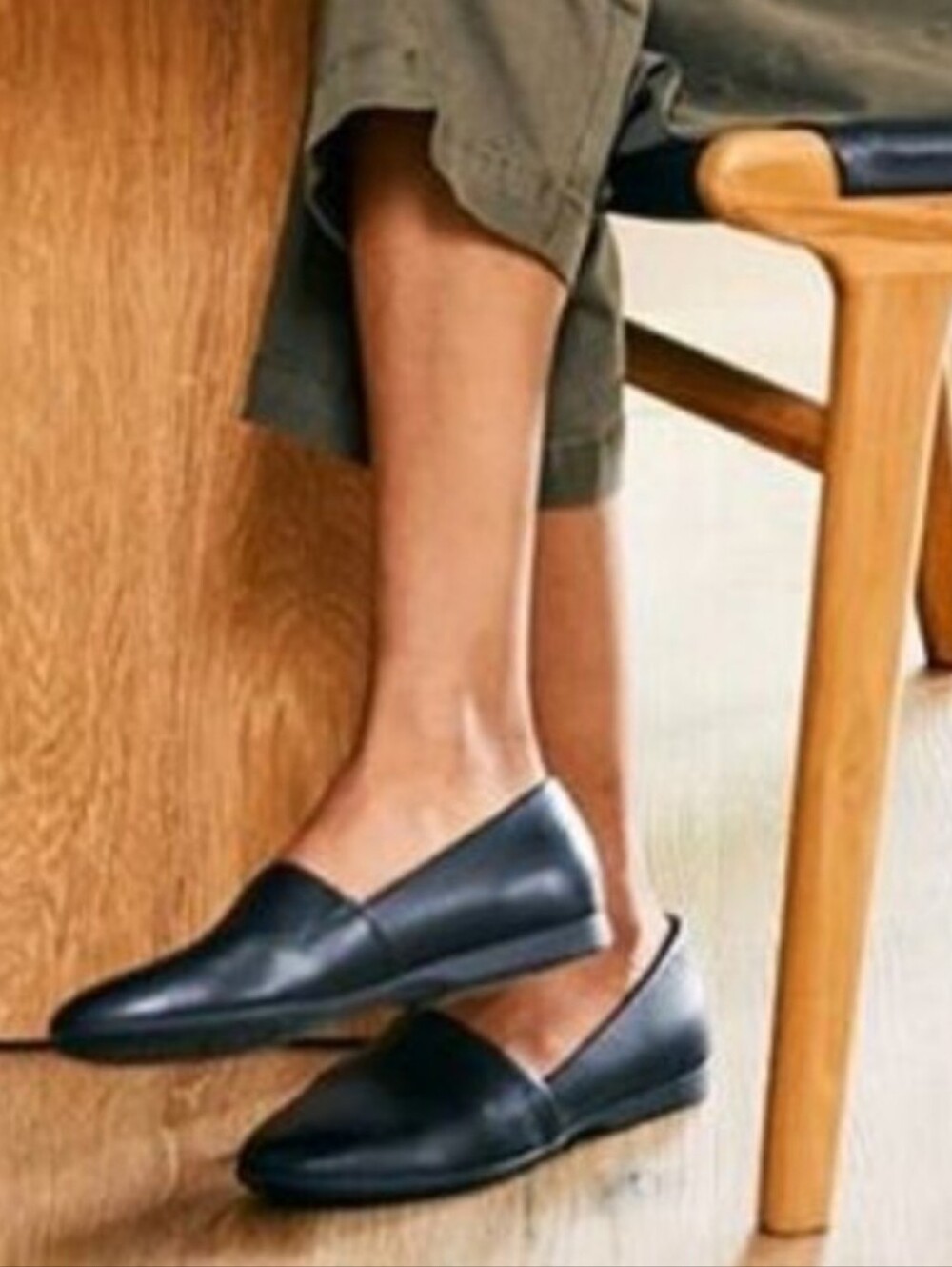 DANSKO LARISSA ALMOND TOE SLIP ON FLATS IN BLACK